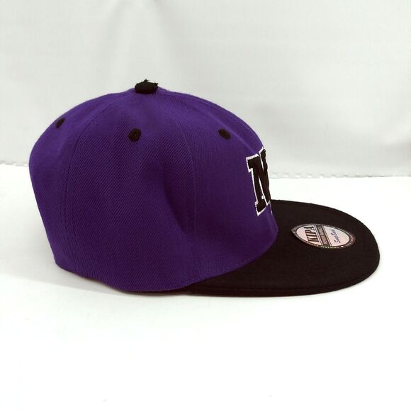 New York Dark Purple Black Snapback Premium Headwear Cap Hat KIPA - Picture 4 of 9
